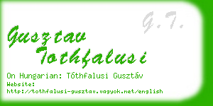 gusztav tothfalusi business card